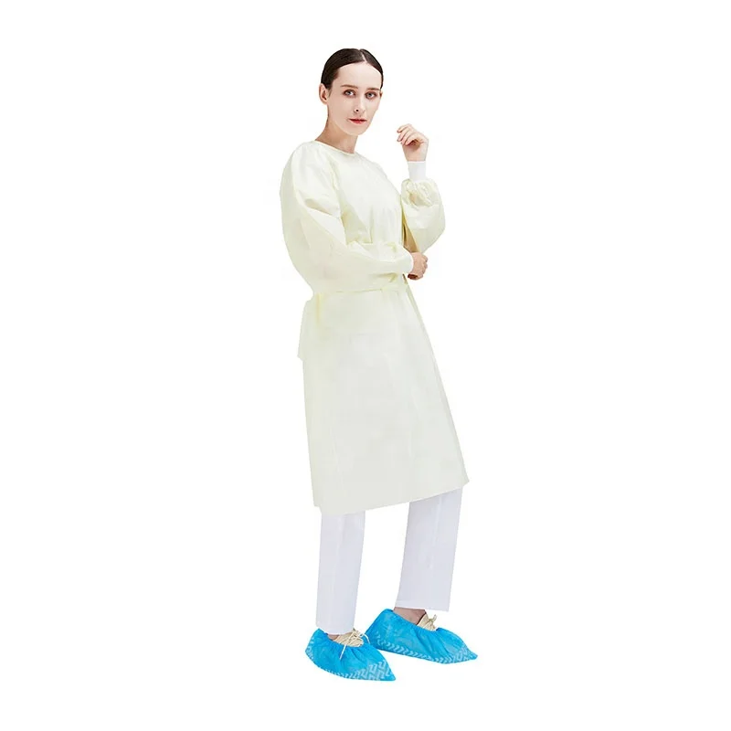 Medium Weight Isolation Gown with  Knit/Elastic Cuffs