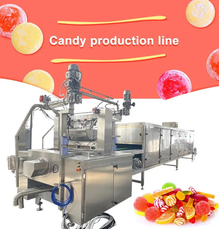 Haitel Automatic Sweets Candy Equipment Gelatin Fudge Soft Bear Jelly Candy Machine Production Line Gummy Candy Making Machine