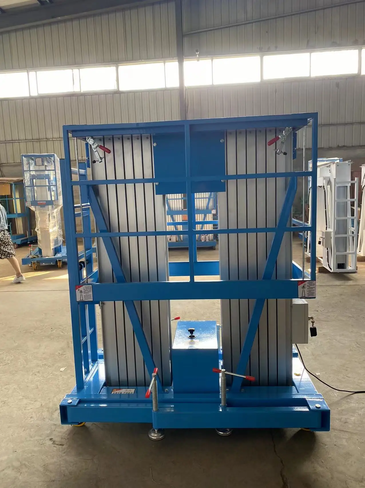 4m 5m 6m 7m 8m 10m 12m 18m Aluminum single mast aerial maintain work cage electric lift platform man lift