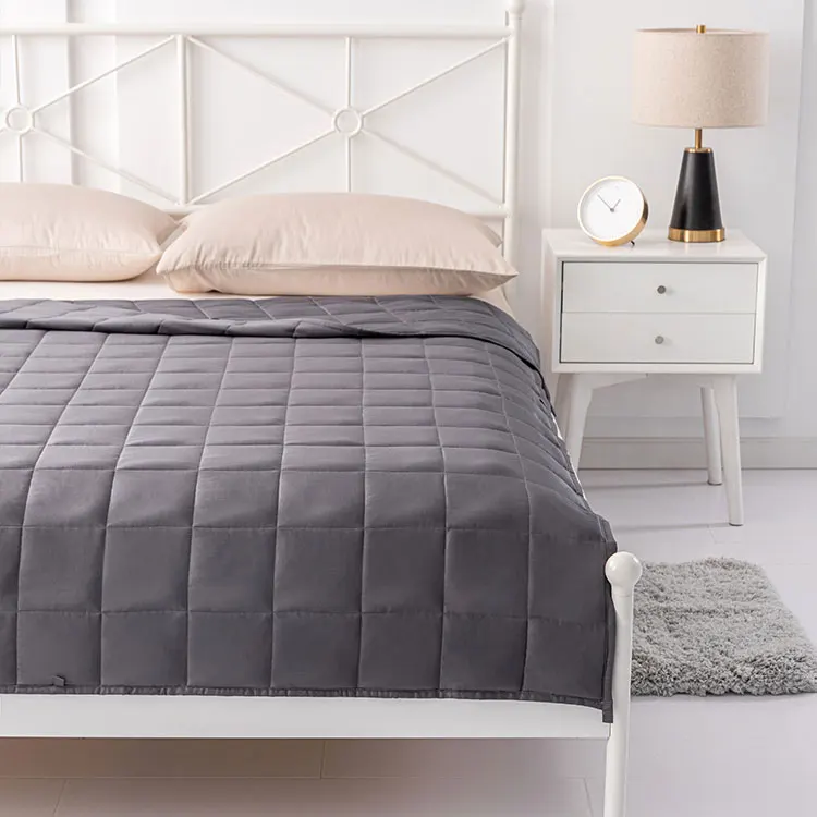 Free Samples Factory Supply Premium Glass Bead Anxiety Autism Cotton Weighted Blanket