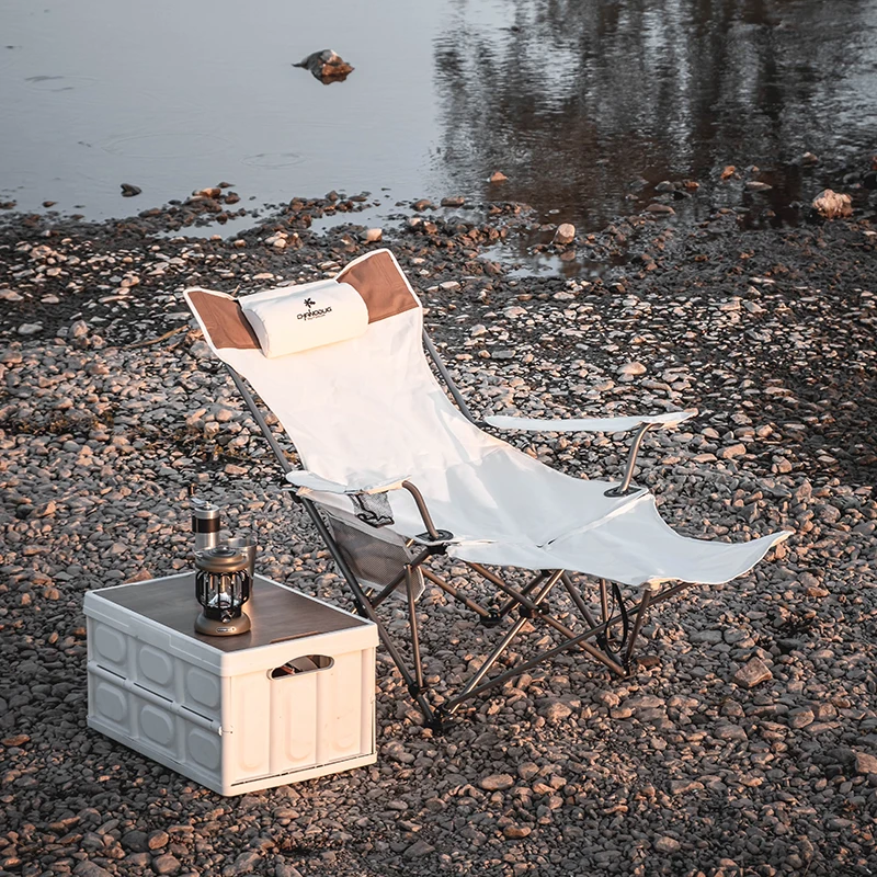 chanodug brand Portable Folding Beach Chair With Backrest Convenient Relaxation Chair For Outdoor Camping & Hiking