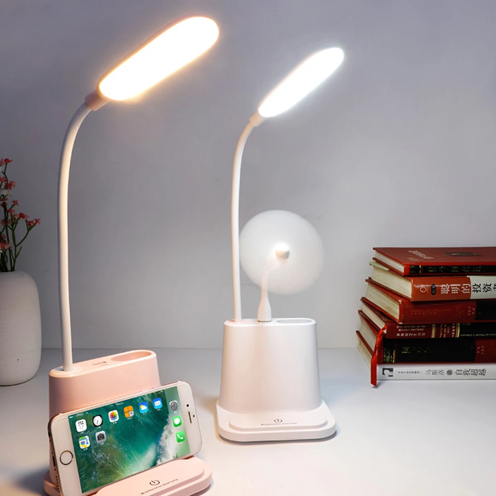 
Multifunction Desk Lamp With Pen Holder USB Charging Port ,USB Port Creative Table Light Touch Control Lamp 