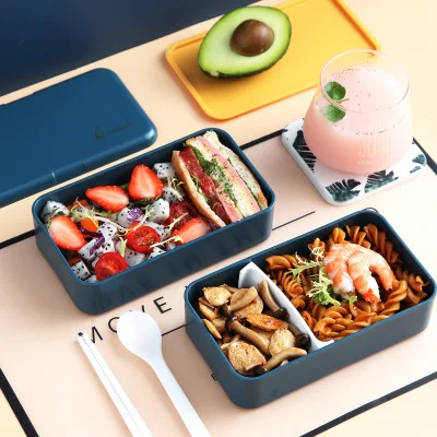 Wholesale 1200ml Plastic Bento Tiffin Box New Color Meal Prep Containers for Lunch Preparation