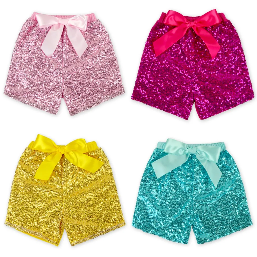 Летние шорты с блестками для девочек на заказ