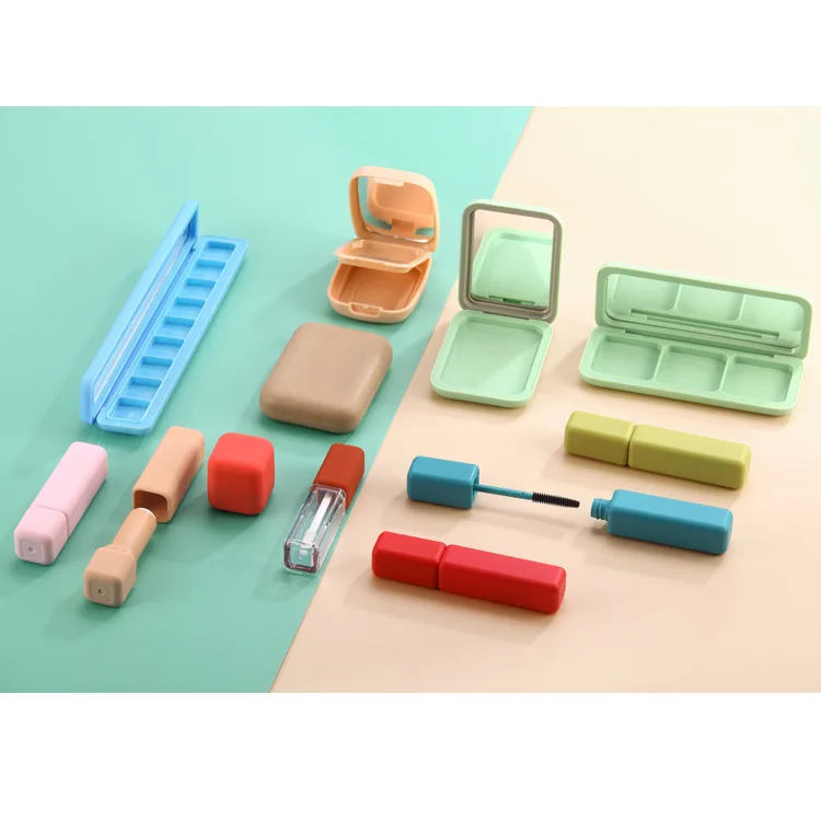 Unique Colorful round corner tube lip gloss set packaging cosmetic