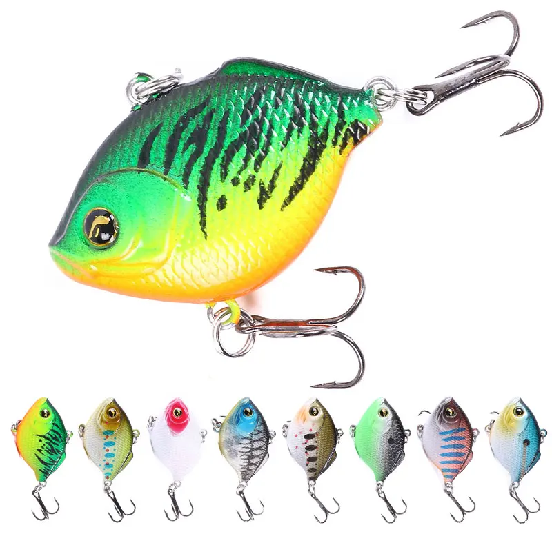 4cm 9g  VI lure plastic jerkbait hook vib fishing lure for seabass pike Vibra Lure