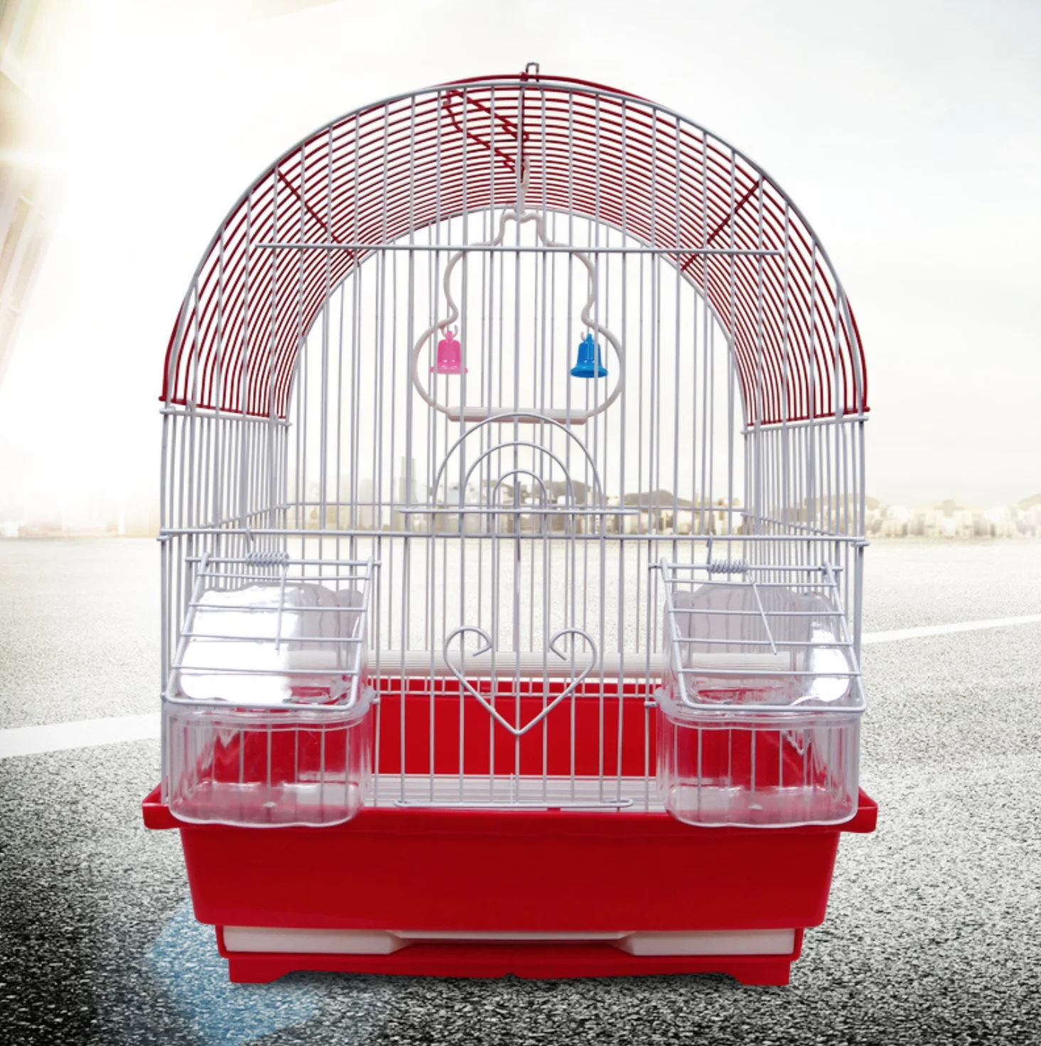 In Stock Cheap Small Chinese Wire Mesh Decorative Outdoor Plastic Metal Bird Cage Parrots Pigeon Cage Trays for Sale