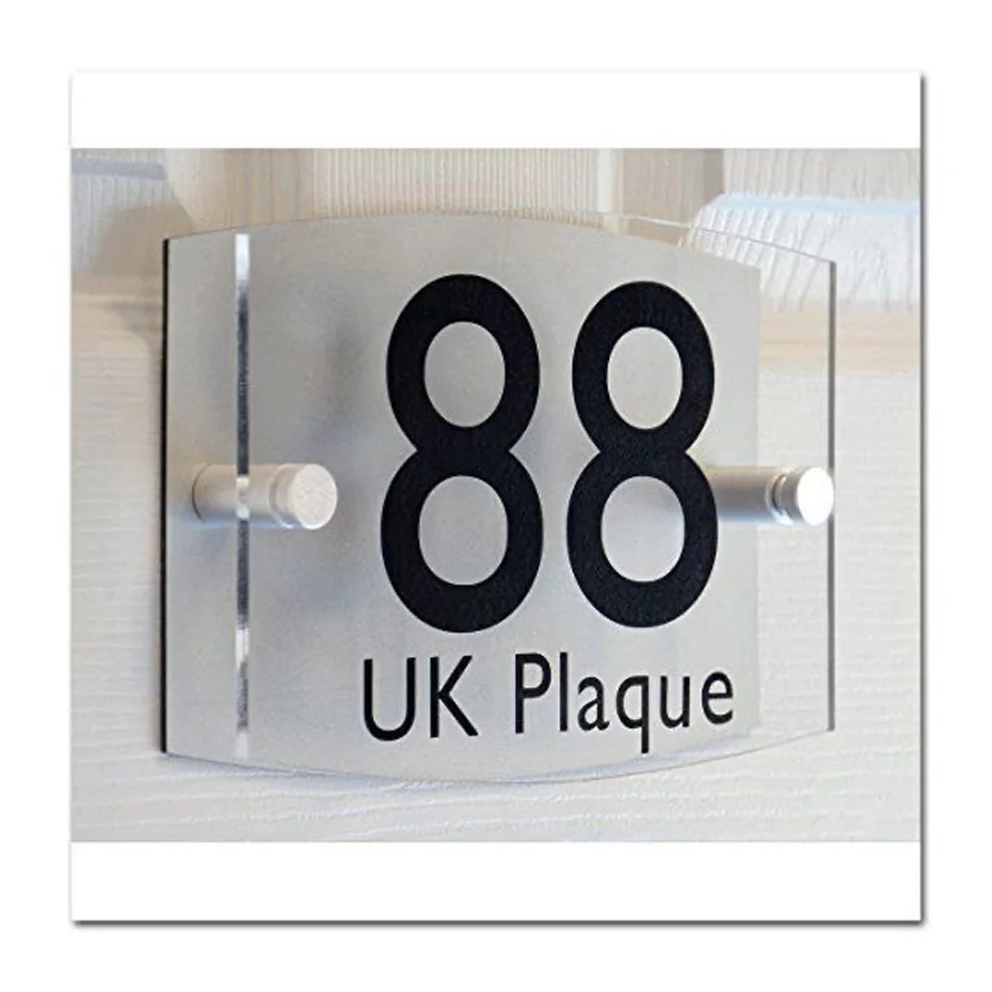 Factory fast shipping metal aluminium outdoor sign plate house number hotel NumberPlates