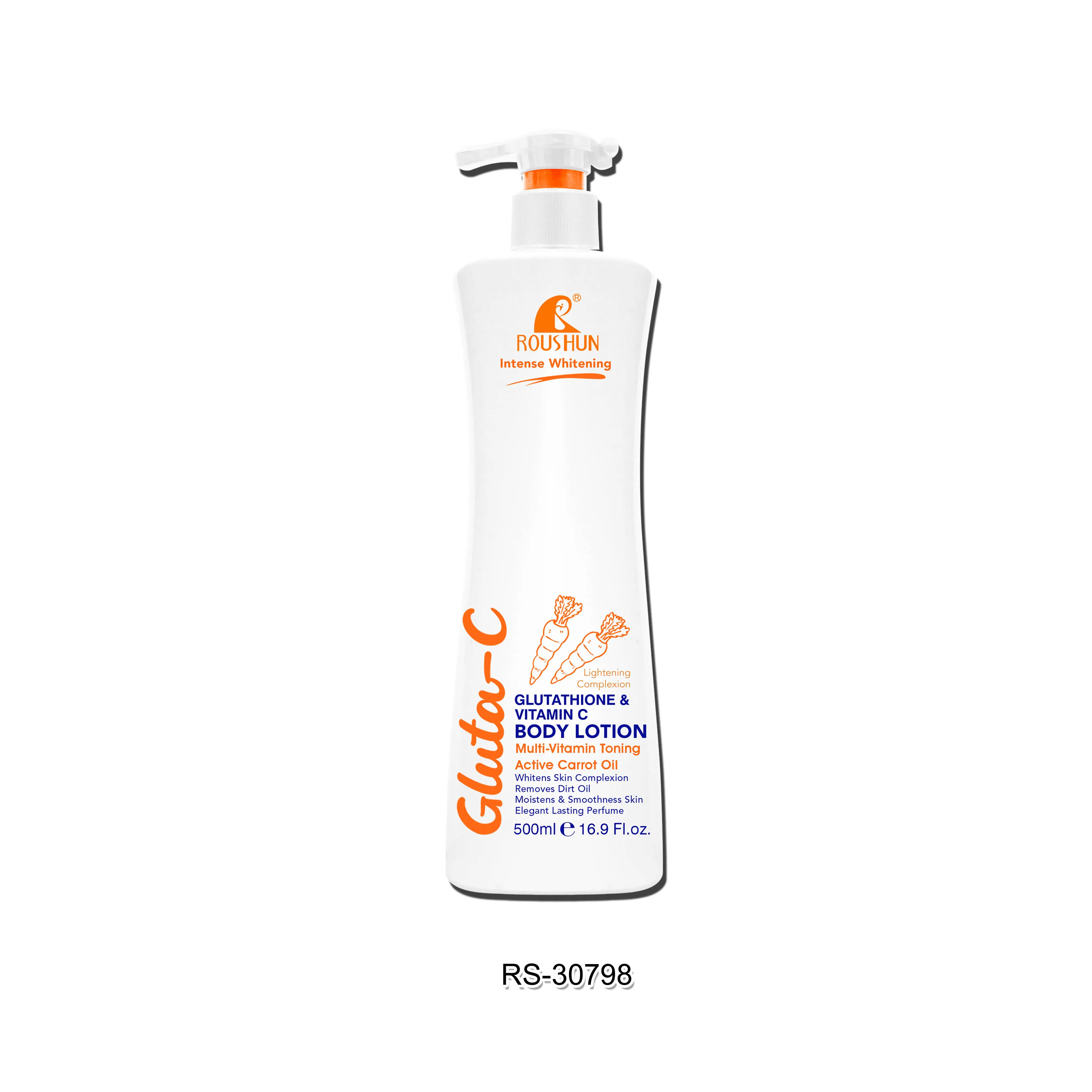 ROUSHUN Carrot Body Lotion Moisten Whiten Nourish Vitamin E Hand and Body Lotion Body Cream