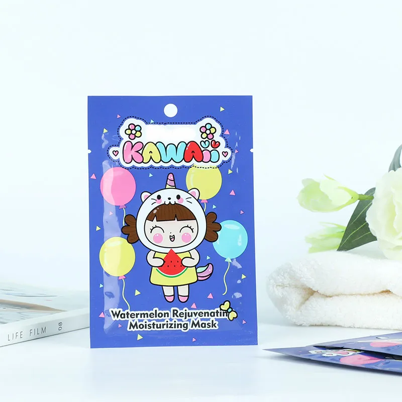 Selling Watermelon Flavor Hyaluronic Acid Moisturizing Cotton Mask