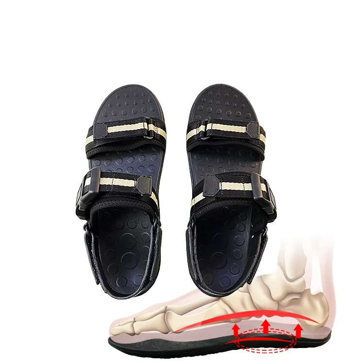 Orthotic Arch Support Sandals for Fashion Summer Beach with Anatomical Arch Support Control Overpronation