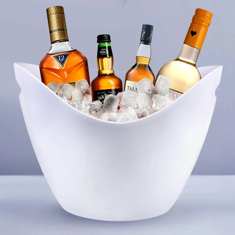 Wholesale Custom Logo Print Multiple Colors 4L/8L/12L Wine Champagne Acrylic Plastic Ice Bucket
