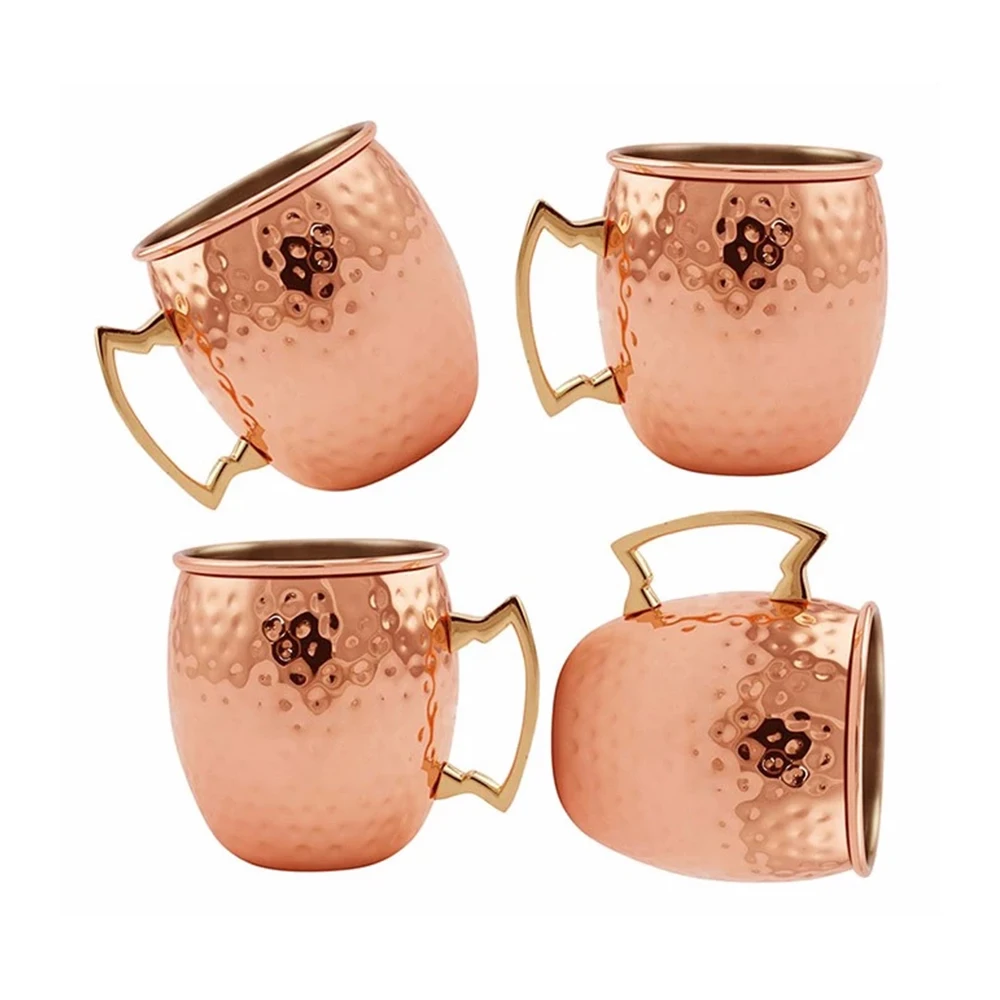 Custom Coffee Mug Stainless Steel Copper  Moscow Mule  Mugs With Handle