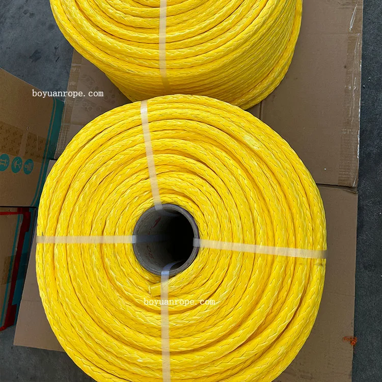 Высококачественный 12 нитей 6-80 мм оранжевый желтый UHMWPE веревка Uhmwpe Плетеный Синтетический канат швартовный