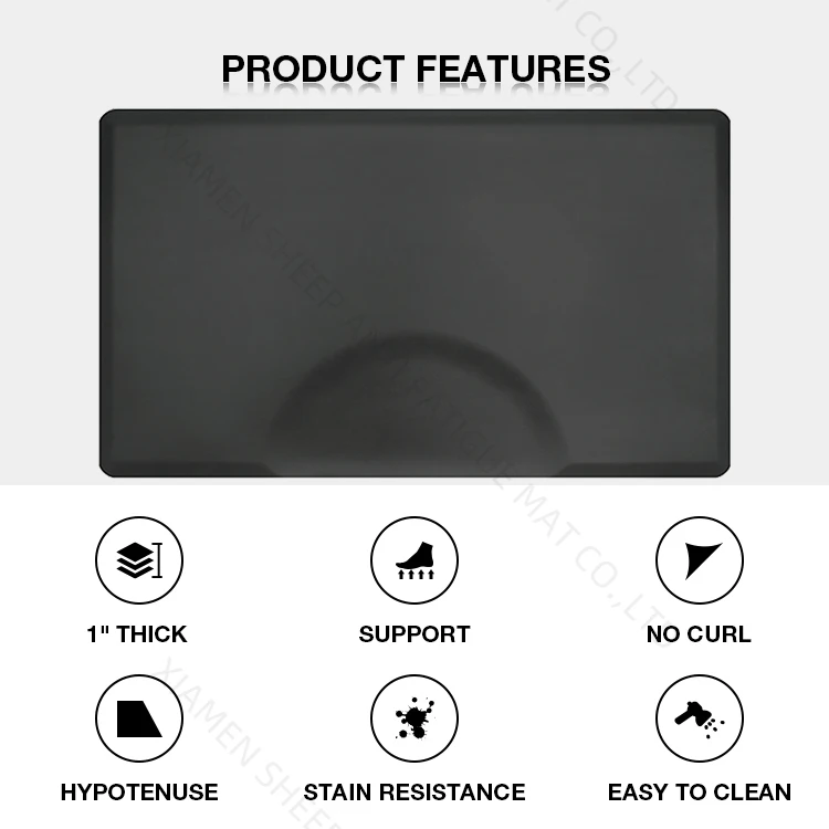 Sheepmats AHome Non Slip Rectangle Anti Fatigue Hair Salon Beauty Barber Station Standing Mat For Barber Chair