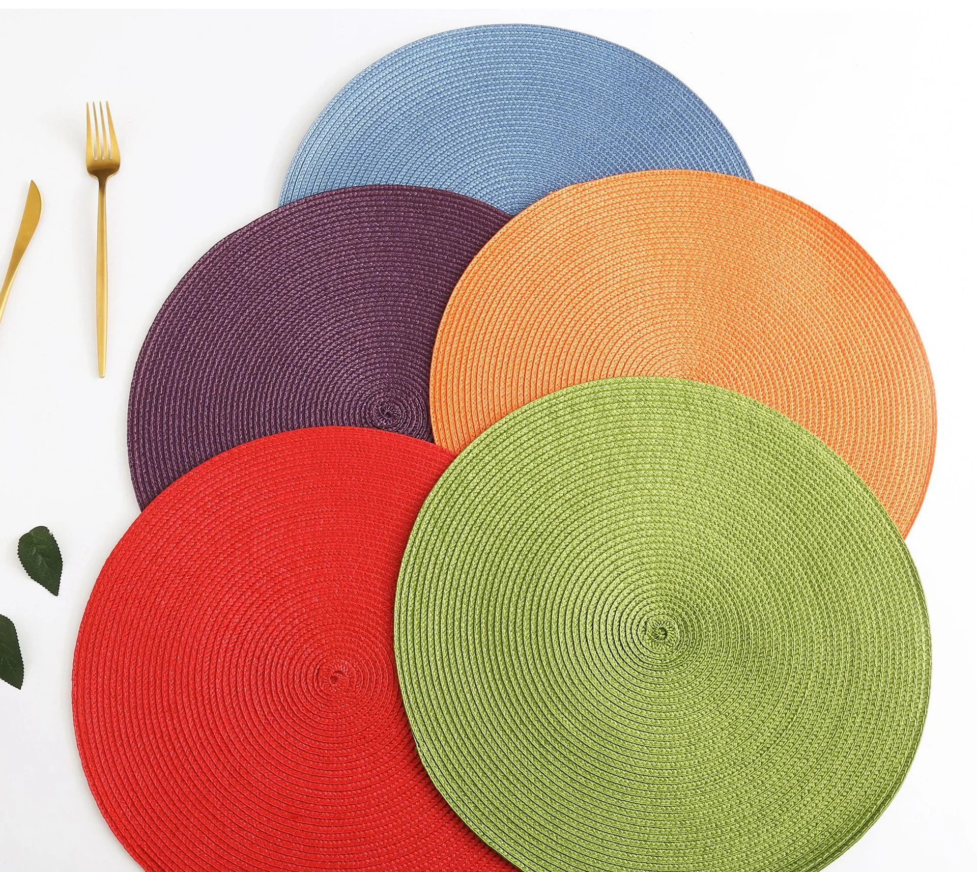Customized luxury japanese style cotton linen fabric placemats table place mats