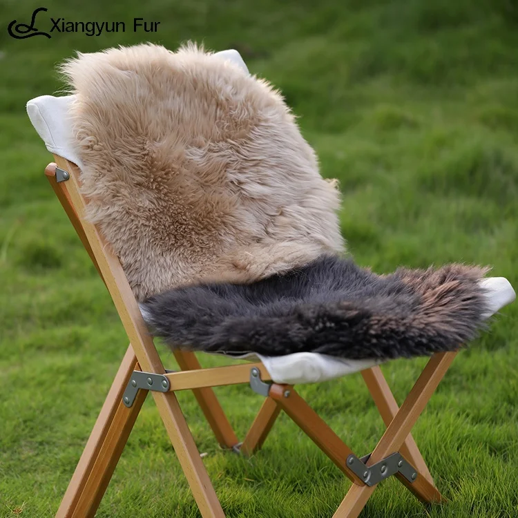 Fashion Custom Color Mongolian Kalgan Lamb Fur Plate Tibet Goat Fur Blanket Luxury