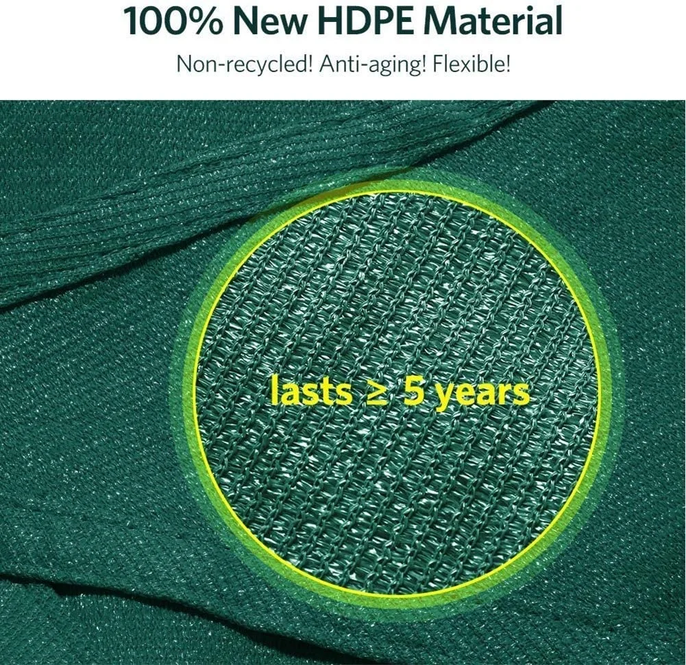 High density polyethylene waterproof durable sunshade sail breathable suitable for balcony garden camping