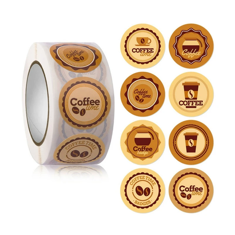 Factory custom printing paper sticker label for coffee cup