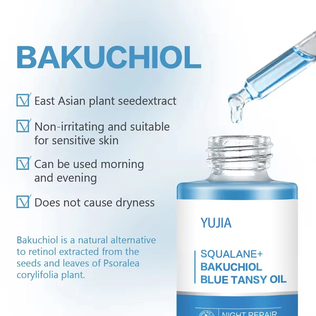 Vegan Anti Aging Wrinkles Night Repair Glow Vitamin E Squalane Facial Essential Oil For Face vitamin e for the skin