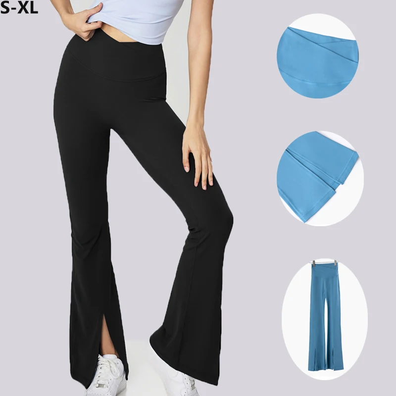 Леггинсы с расклешенным вырезом