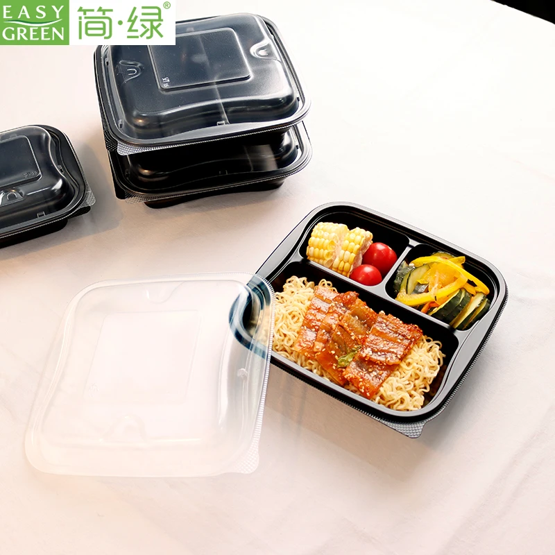 Easy Green Frozen Food Box Packaging Disposable Microwave Plastic Packaging Box For Food