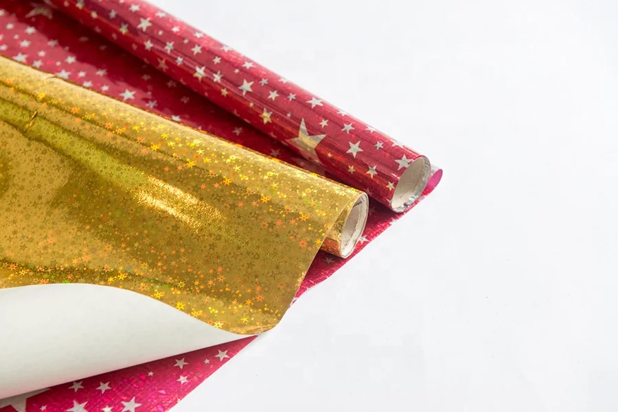 Laser Contact Paper Holographic Color Self Adhesive Film PVC Sticker Paper Roll