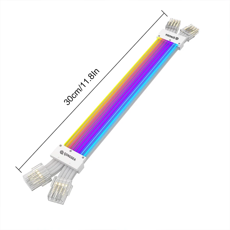 2*8p Pin ATX RGB Sleeved Cable Software Synchronization ARGB decorative Extension cord Cable Kit 5V 3Pin Synchronous DOUBLE head