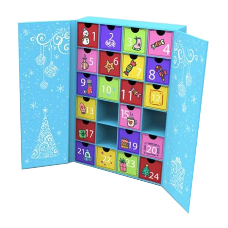 
2021 Luxury popular custom advent calendar gift box for Christmas gift 