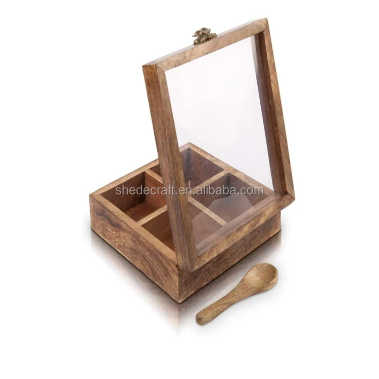 Herb spice masala container holder rack stand caddy spoon gift boxes seasoning