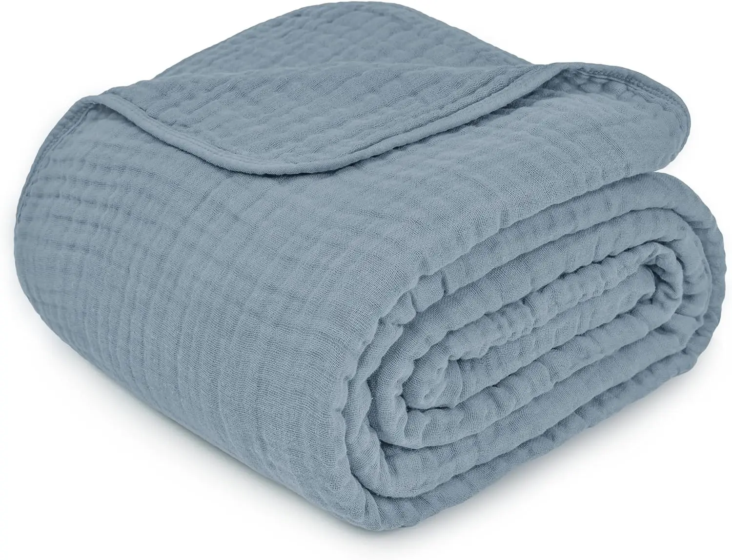 Cotton Throw Blanket 100% Muslin Soft Blanket for Couch Breathable Gauze Blanket All Season Soft double bed