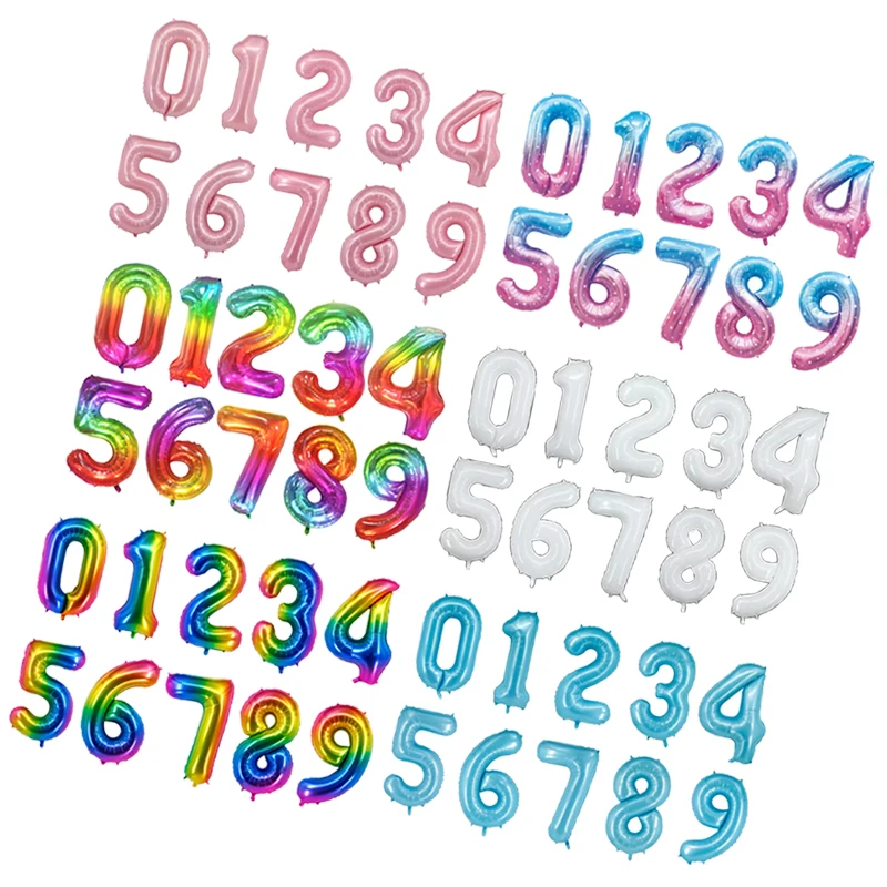 Balloons wholesale 40 inch 0-9 large number various colors foil number balloons party decoration supplies