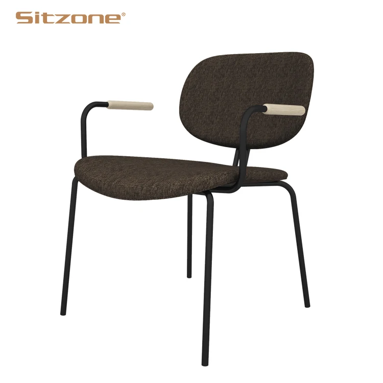 
Customized 2020 new model designer metal frame cafe arm chair for office  (1600056520887)