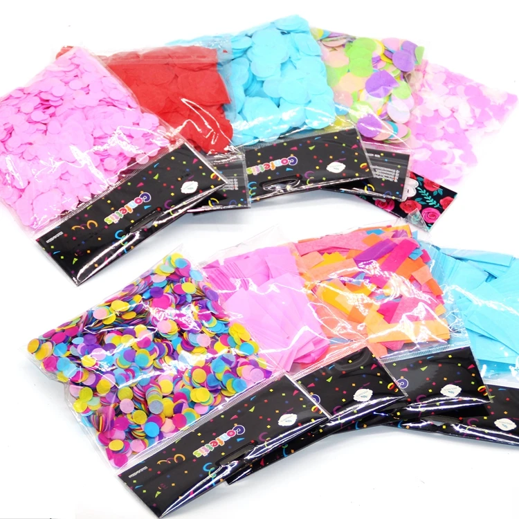 
Economical Custom Design 2021muti-color shape foil tissue Paper Confetti 
