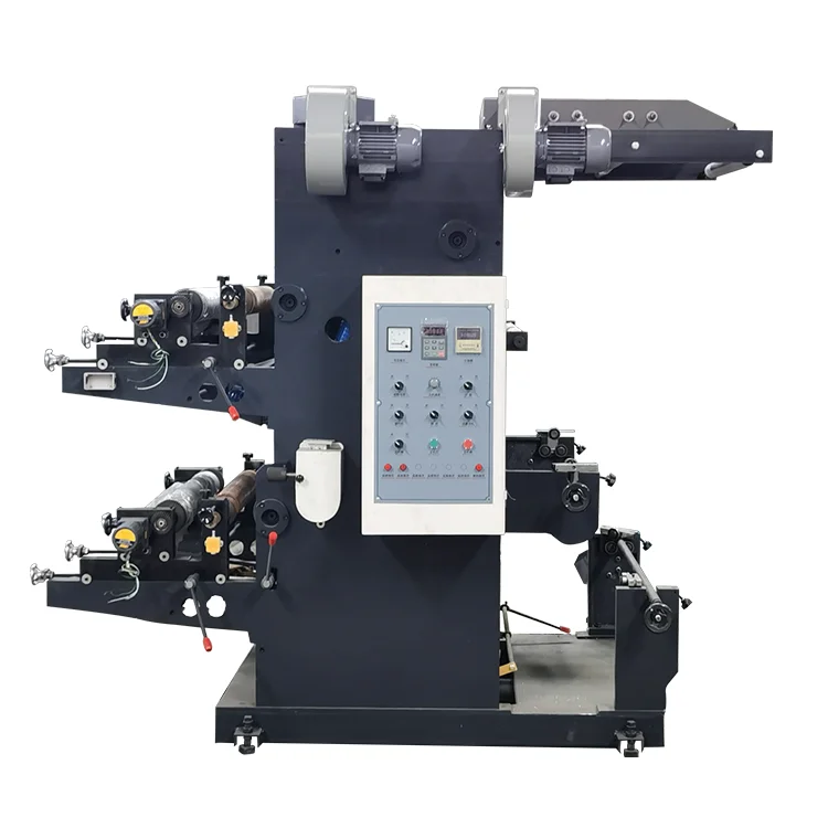 1000mm for paper bopp opp pp pe pv pet plastic rolls mini two/one colour flexo printing machine