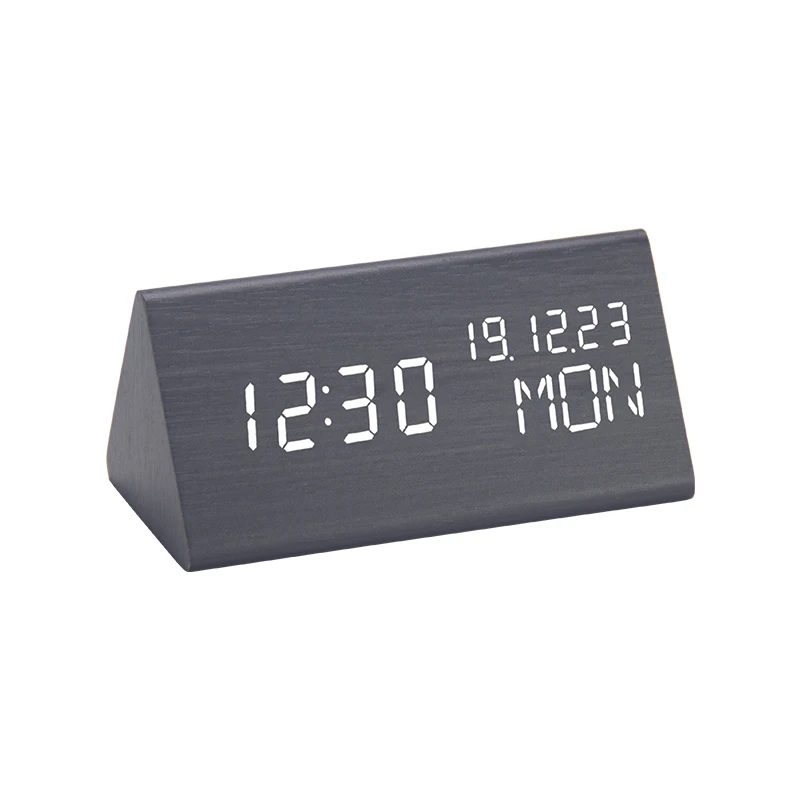 
Triangle table alarm clock with calendar week display for living room bed room, home decoration, CE ROHS standard, EC-W028 