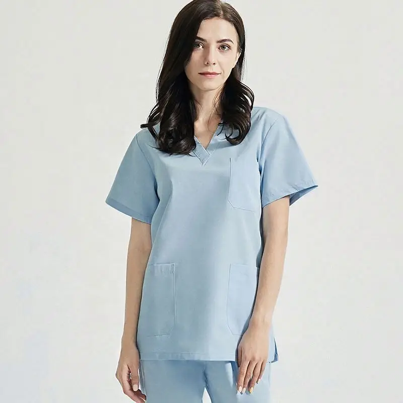 Solid color medical uniforms beauty salon nursing workwear lab coats+pants uniform pet shop Scrubs sets Dentist Work clothes new