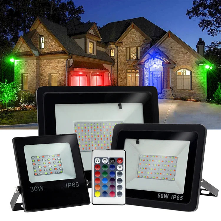 RGB RGBW remote control Outdoor Security bowfishing Super Bright Ultra-thin Outdoor IP66 Waterproof LED Spotlight