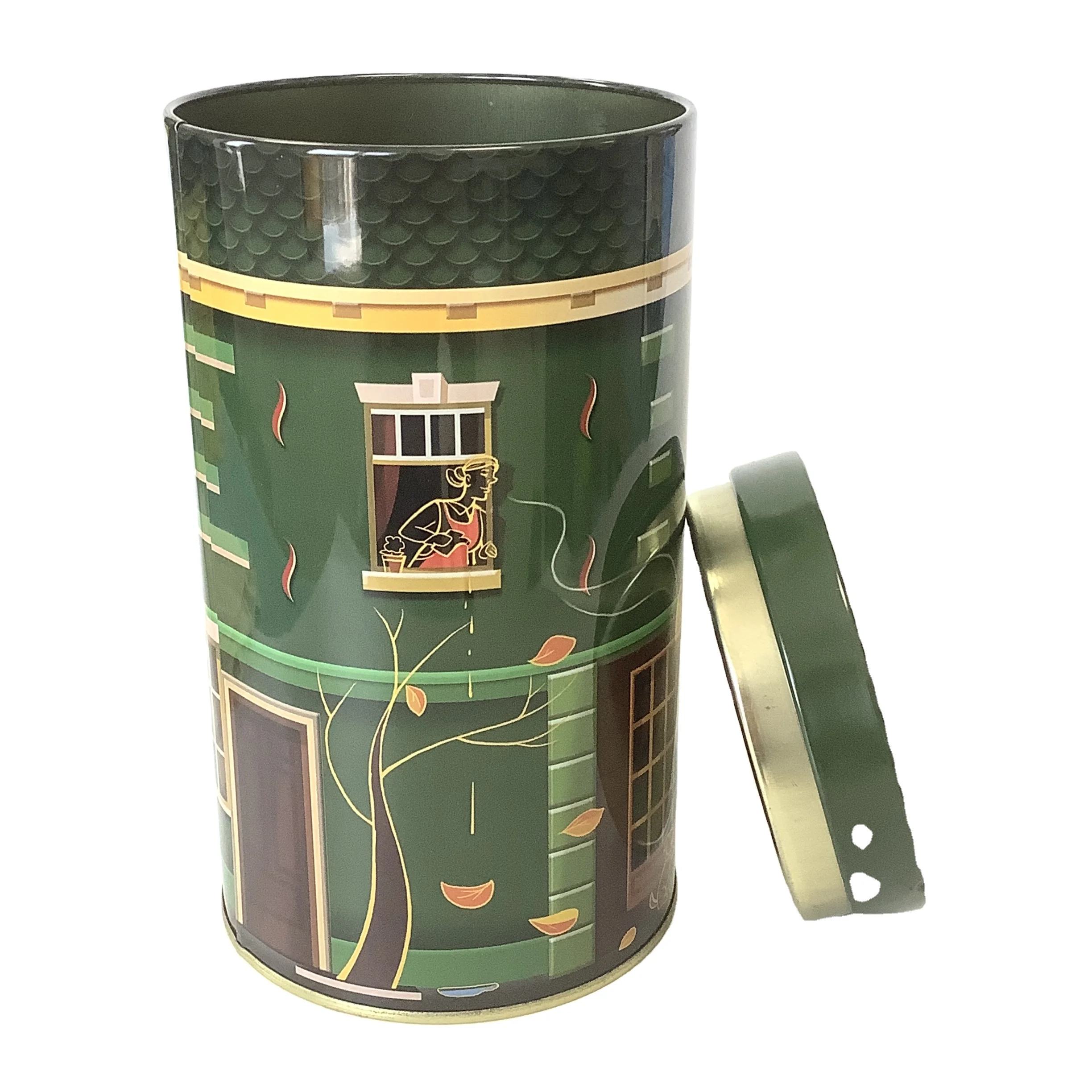 Three Parts Tea Packing Box Custom Metal Tea Tin Box