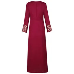 Мусульманское летнее женское платье, Лидер продаж, модное повседневное женское длинное платье Дубай, абайя