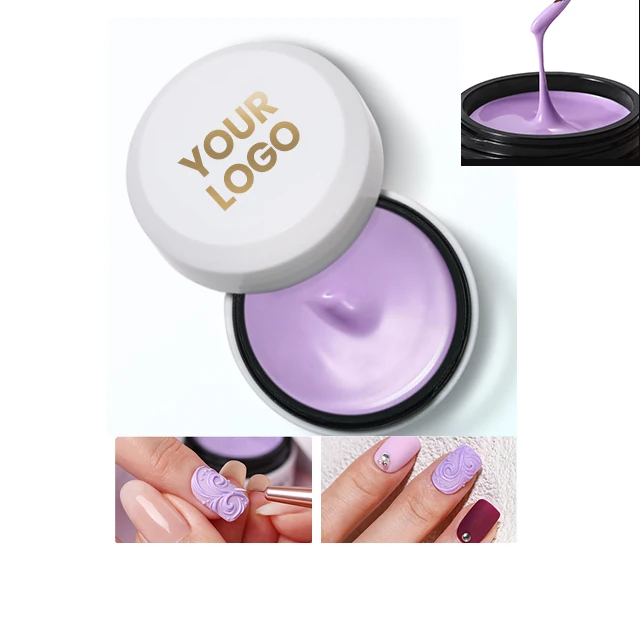 Custom logo colors nail art high quality colorful art nail 3D sculpting gel