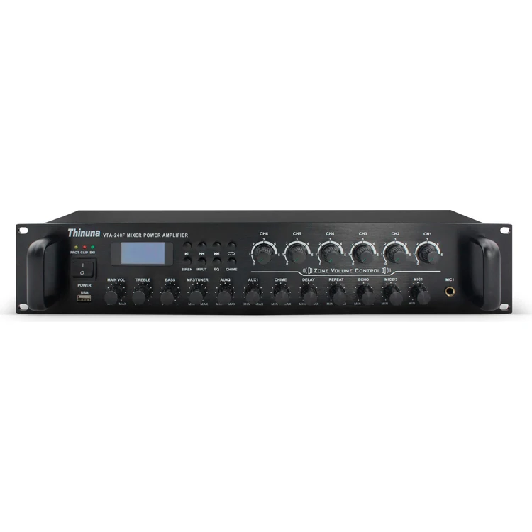 Thinuna VTA series 6 zones volume control controllers USB bt tuner public address audio mixer amplifier (1600146141012)