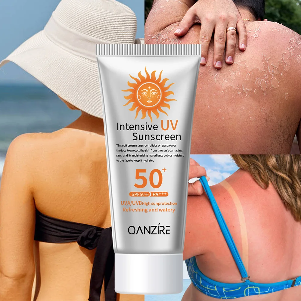 SPF50+ Lightweight Moisturizing Sunscreen UV Protection high power sunscreen cream anti ultraviolet and anti sweat