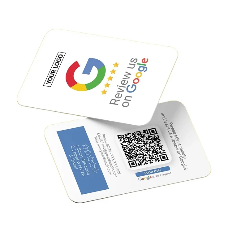 Custom Google Review NFC Card N213 Social Media Card Reviewing on Google Business Cards RFID