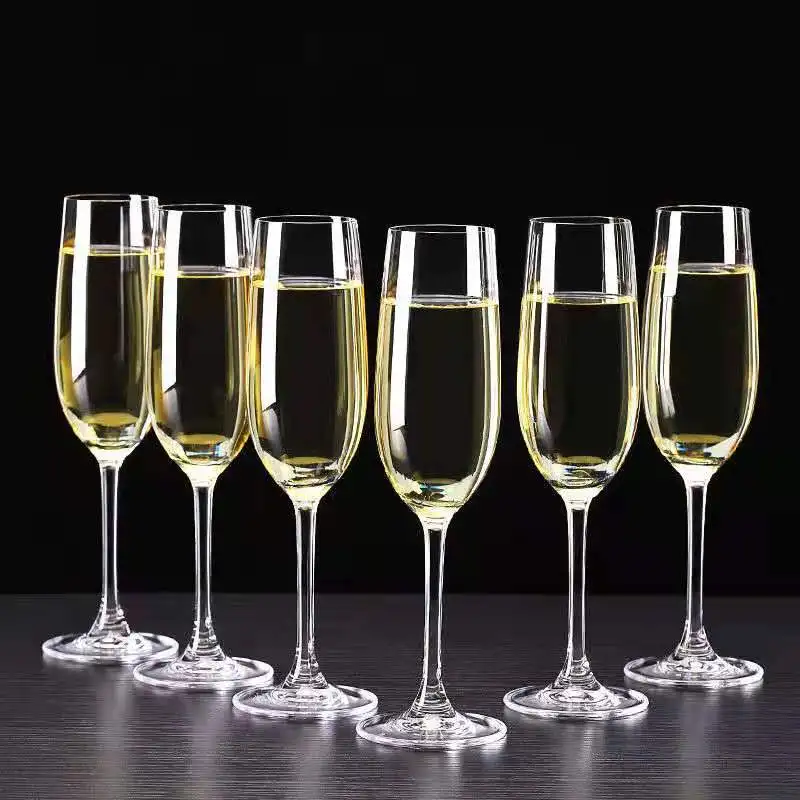 Customized Logo Wedding Crystal Glow Champagne Wine Glass Size champagne glass flutes