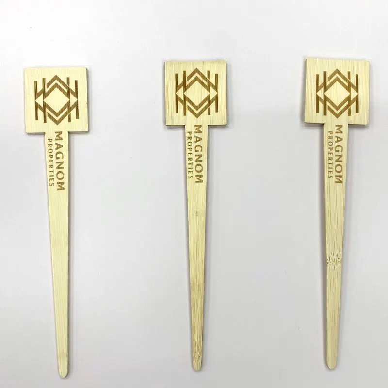 Disposable bamboo stirrers olive needle swizzle stick cocktail