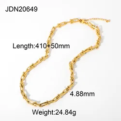 New Charm Waterproof 18K Gold Plated Stainless Steel Jewelry Handmade U Shape Chain Necklace for Women