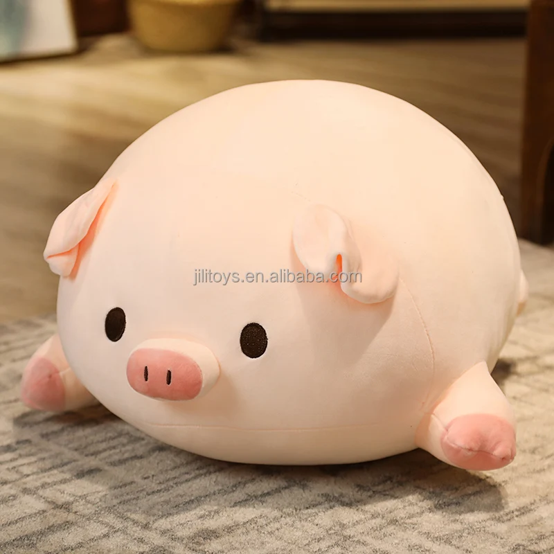 soft stuffed plush animal toys laying down custom stuffed pig plush toys pillow for kids girl