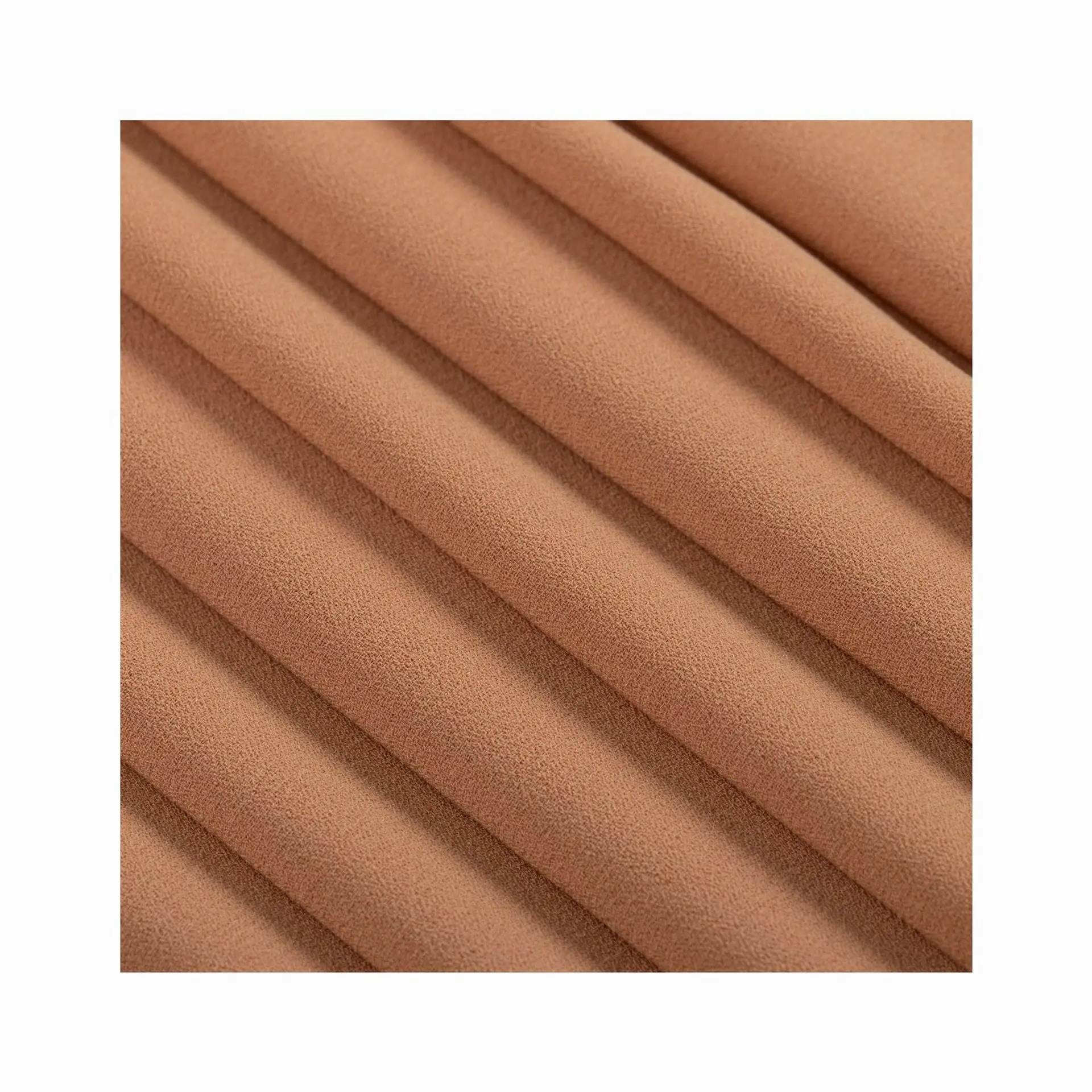 Best selling 100% polyester soft hand feel composite silk moss crepe fabric for skirt.