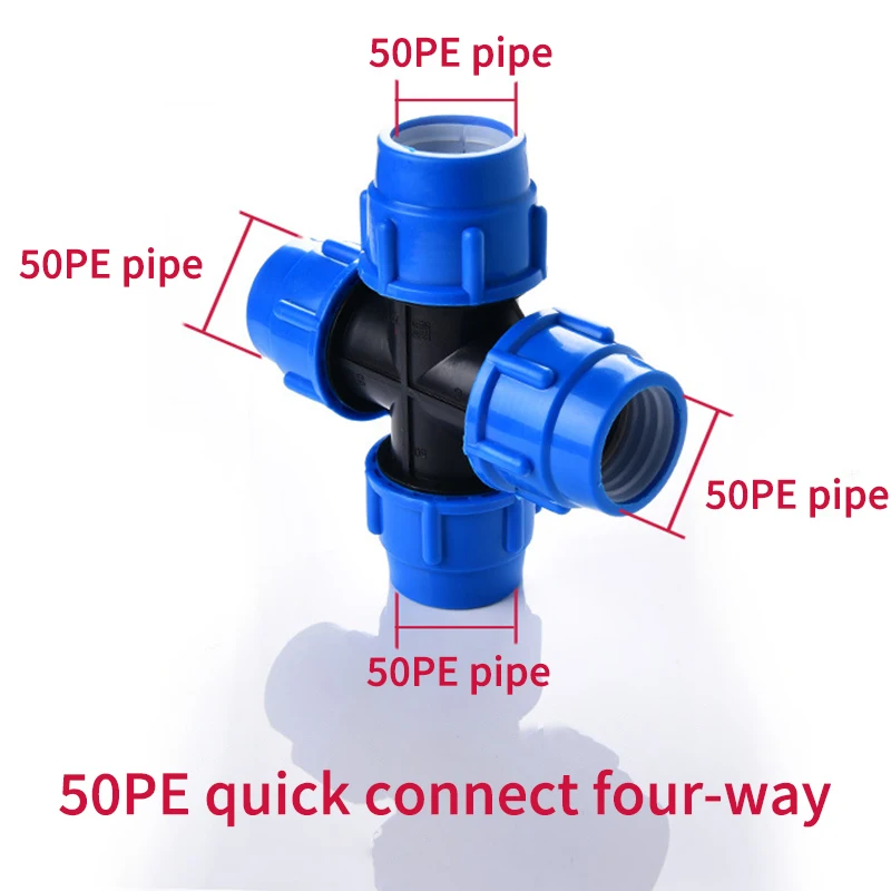 Manufacture Poly Hdpe Pp Compression Fittings Adaptor Threaded Couplings Connectors Pe Tube Hdpe Pipe Fittings